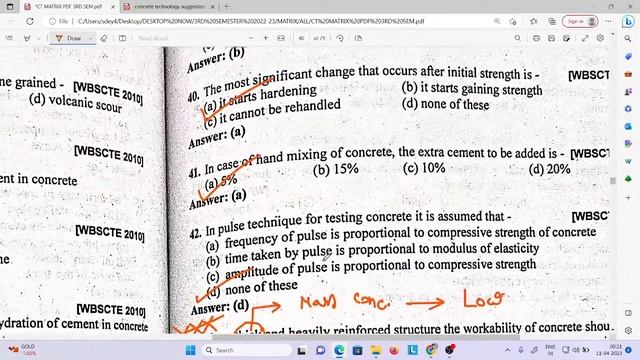CONCRETE TECHNOLOGY FULL SUGGESTION QUESTION ANSWER DISCUSSION WITH MCQ PYS / 3RD SEMESTER DCE 202 смотреть онлайн
