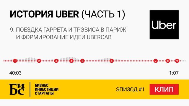История Uber (Глава 1.9): Поездка Гаррета и Трэвиса в Париж и формирование идеи UberCab | БИС смотреть онлайн
