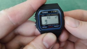 how to set the day and date on a Casio F-91W