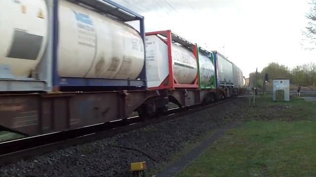 Tank Container Freight Train at Kaldenkirchen Germany 17.4.2016 смотреть онлайн