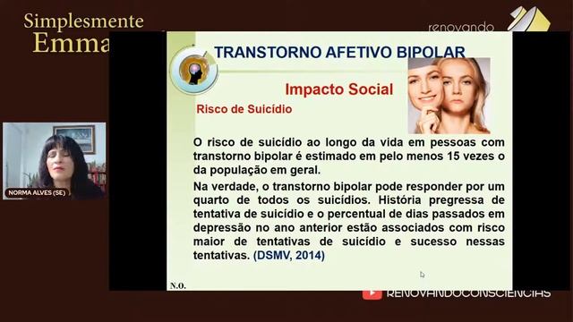 TRANSTORNO AFETIVO BIPOLAR com Norma Alves (SE) | #10 SAÚDE MENTAL смотреть онлайн