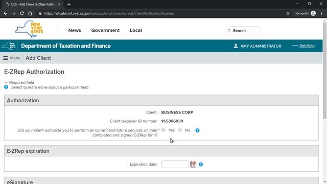 Online Services for Tax Professionals: Adding a Business Client смотреть онлайн