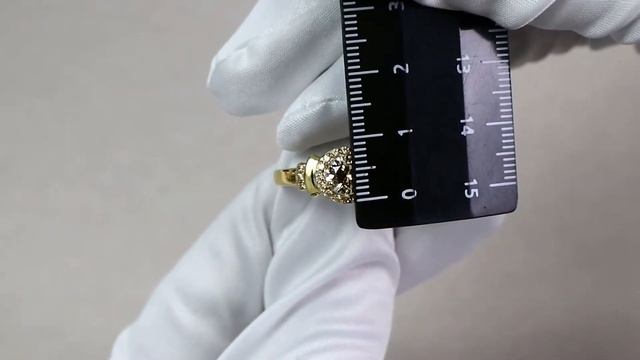 Кольцо из лимонного золота Александра с Swarovski кл2635-81сл смотреть онлайн