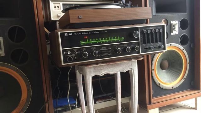 Jvc SEA 4Channel 4VR-5414 Receiver Dual 1225 AKAI SW-180 Loudspeakers
