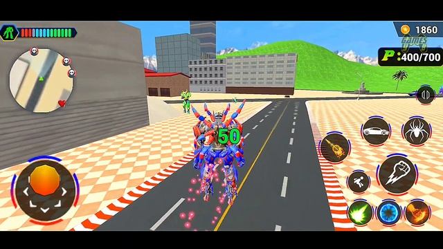 Megatron Spider Robot Car Transform Attack Games 2022 - iOS Android Gameplay смотреть онлайн