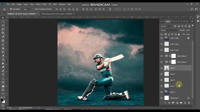 How to create a sports poster in Photoshop | Photo manipulation concept | Babar Azam | Mr. Thesigne смотреть онлайн