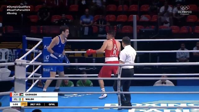 Aidan Walsh (IRL) vs. Zeyad Eashash (JOR) World Olympic Qualifiers 2024 QF's (71kg) смотреть онлайн