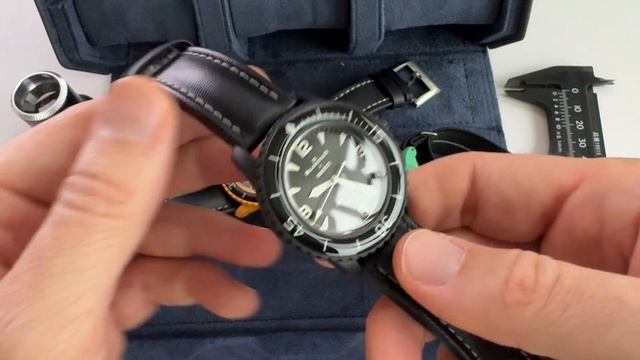 Swatch X Blancpain FiftyFathoms Ocean Of Storms With Artem Sailcloth Strap