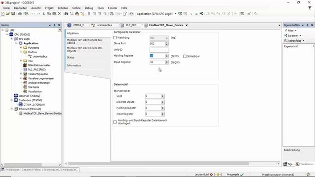 JUMO variTRON 500 CODESYS V3.5 - Modbus TCP Master Connection (english subs) смотреть онлайн