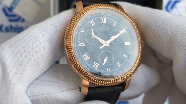 Xship.vn: CHARMEX President II Chronograph Black Dial Men's Watch 2986