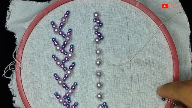Beads Hand embroidery basic stitches tutorial for beginners || Beads embroidery design || Beads wor смотреть онлайн