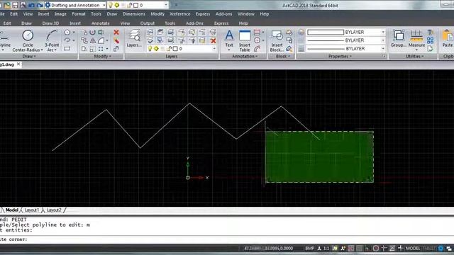 ActCAD How to convert line to polyline смотреть онлайн