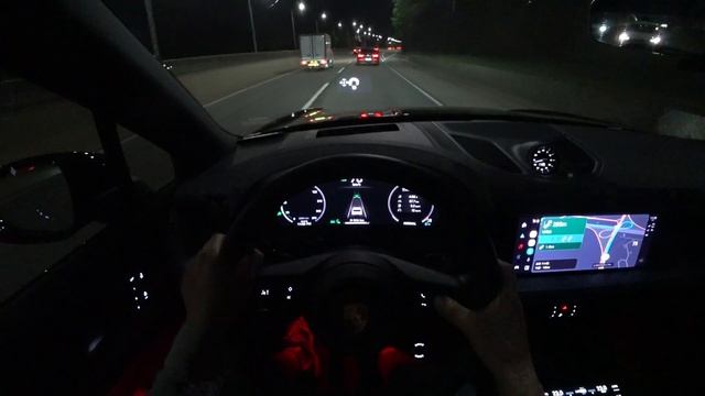 2024 Porsche Cayenne V6 3.0 AWD POV night drive смотреть онлайн