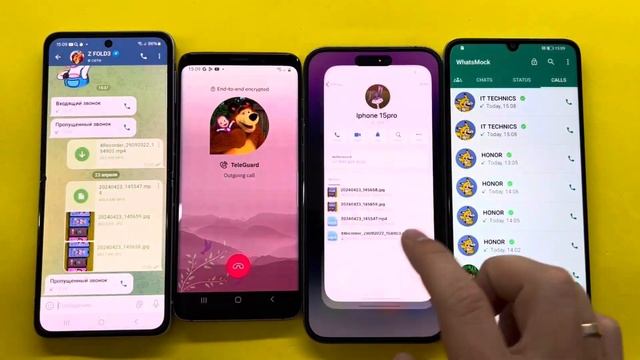 Incoming Call IPhone 14pro Max Vs Samsung Z Flip3 Vs  Samsung S9 Vs Honor X7A/ Telegram Vs TeleGuar