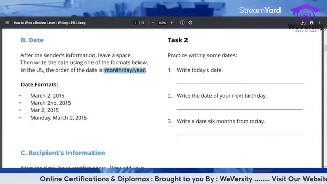 How to Write Business Letter | #Business Letter | #Esl | #English | #WeVersity | смотреть онлайн