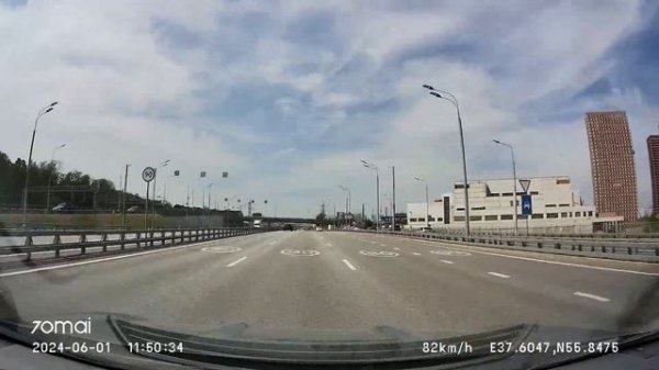 Driving in Moscow agglomeration: Кузьминки - Химки 01/06/2024 (timelapse 4x)