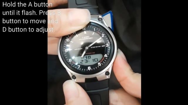 CASIO AW-80-1AVDF how to adjust the digital and analog time смотреть онлайн