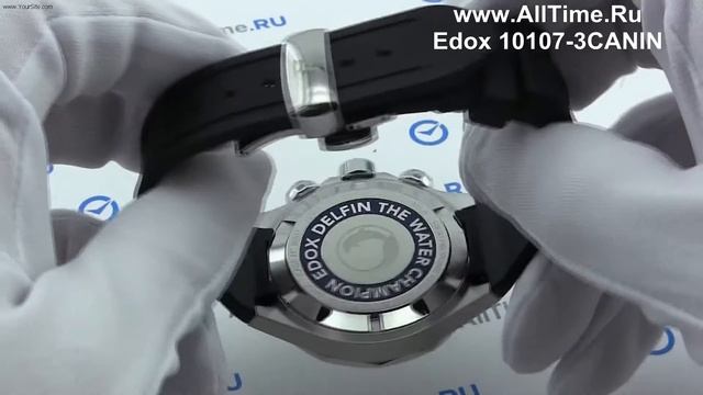 Обзор. Мужские наручные часы Edox 10107-3CANIN с хронографом смотреть онлайн