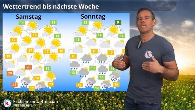 Tief mit Regen und Gewittern aus Süden am Wochenende смотреть онлайн
