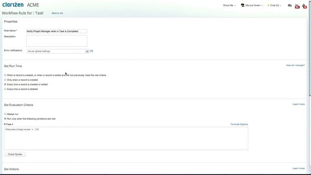 Clarizen Overview of validation & business rules Configuration Tutorial смотреть онлайн
