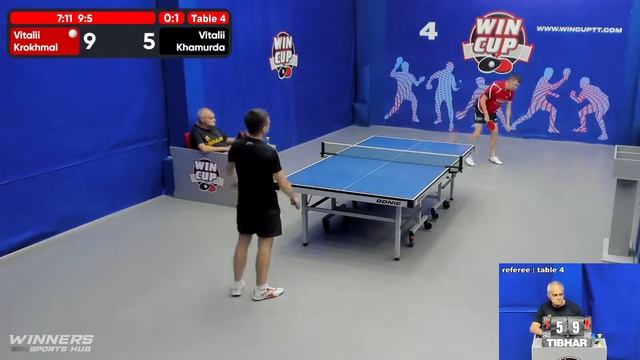 15:00 Крохмаль Виталий 1-3 Хамурда Виталий стол 4 ЮГ-3 08.06.22 смотреть онлайн