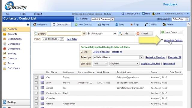 Bulk tagging in Contact Manager смотреть онлайн