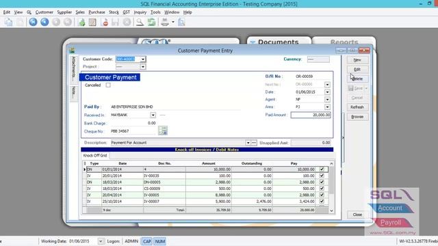SQL ACCOUNT SOFTWARE | 11 Local Payment (Customer) | IPOHONLINE смотреть онлайн