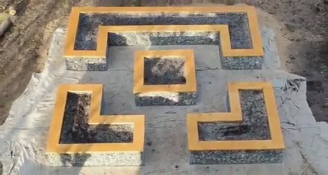 Огород из габионов,своими руками