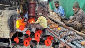 Процесс производства огромных Шестигранных гаек Производство на Мини-заводе