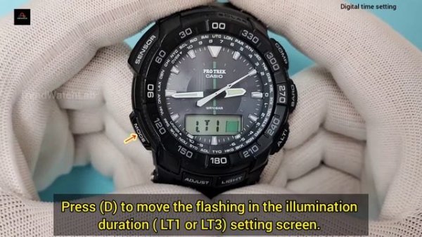 How to set time on Casio ProTrek PRG-550 | TrendWatchLab | Module 5213