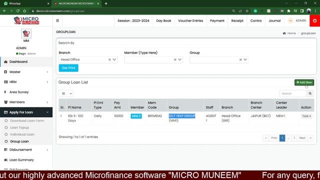 MicroMuneem V3.0 | Part- 11.2 How to Disburse Group Loans in Loan Management System смотреть онлайн