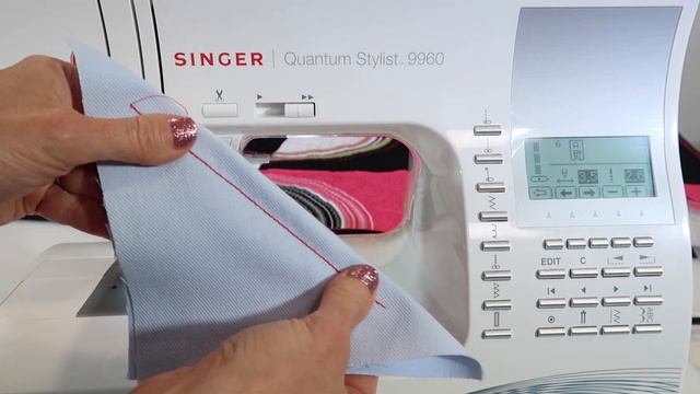 Singer Quantum Stylist 9960 19 Reinforced Triple Straight Stitch