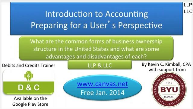 Forms of Business Ownership - LLP & LLC - Video Slide 1 смотреть онлайн