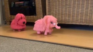Jiggly Pets Pink Elephant Walking Squishy Pet Unboxing, Demonstration, Review & Pup Comparison
