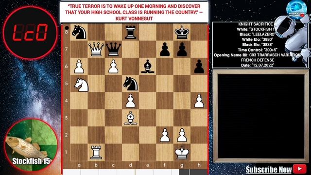Stockfish 15 sacrifice his Knight in the Opening !! French defense trap | Stockfish 16 смотреть онлайн