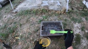 Обжигаем в Должанке новую чугунную решетку гриль!