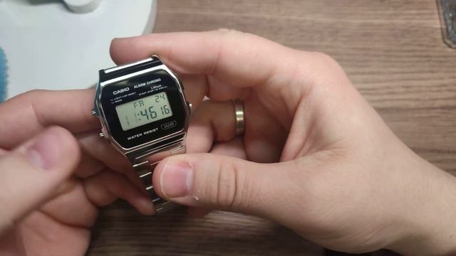 HOW TO SET DATE AND TIME ON VINTAGE CASIO WATCH A158WEA-1EF смотреть онлайн