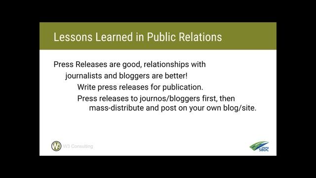 Small Business PR on the Web смотреть онлайн