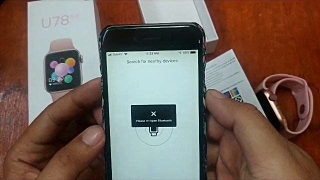 Setting Up VBand app on iPhone with U78 Plus Smartwatch смотреть онлайн