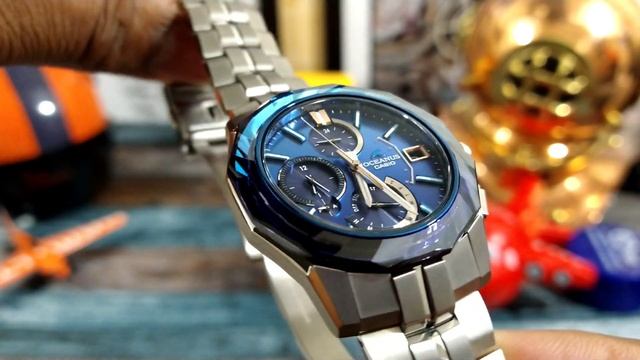 Casio OCWS6000SW2A Oceanus Manta Blue Light Spiral Wave Bezel