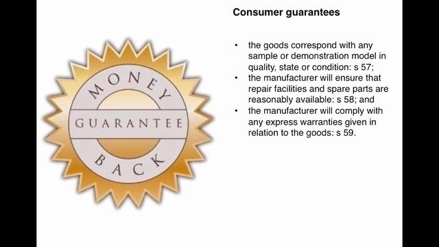 Business Law 7.4: Consumer Guarantees смотреть онлайн