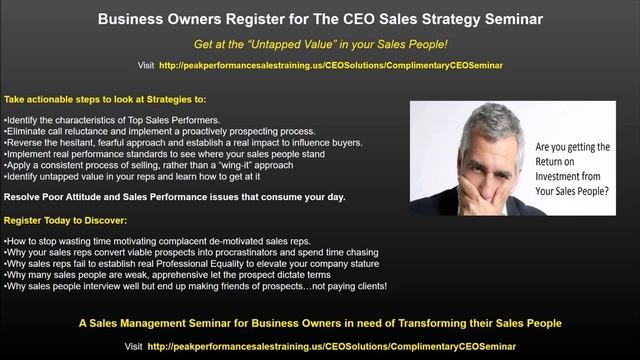 Sales Training Seminar Spotlight: CEO Sales Strategy Seminar You tube US смотреть онлайн