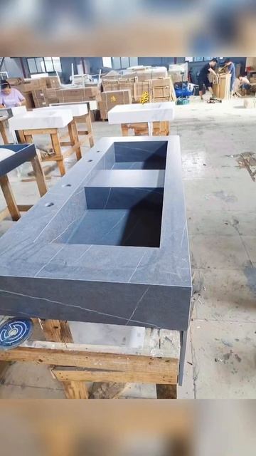 Wash basin made of porcelain slabs смотреть онлайн