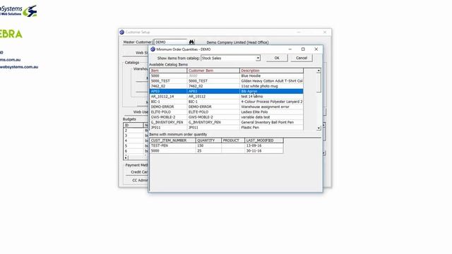 Xebra Business Software - MOQ restrictions for ecommerce items смотреть онлайн