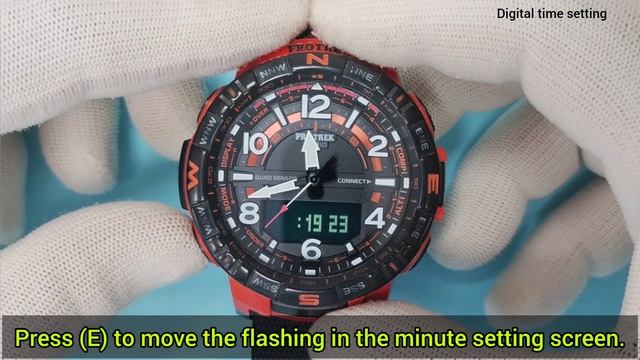 How to set time on Casio ProTrek PRT-B50 - Module no 5601. смотреть онлайн