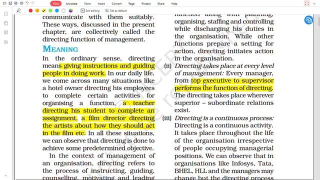 DIRECTING MEANING, IMPORTANCE OF DIRECTING | 12 CLASS BUSINESS STUDIES | COMMERCE | смотреть онлайн