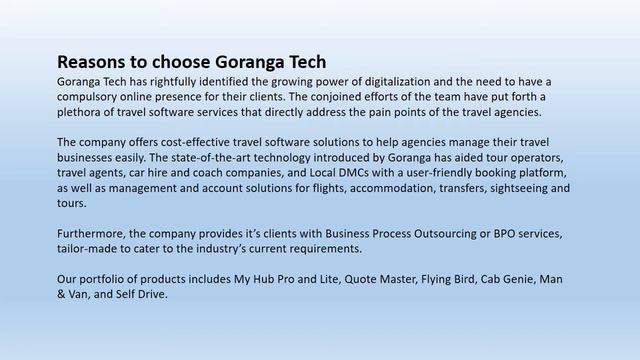 Why Choose Goranga Tech As Your Travel Agency Software Development Partner смотреть онлайн