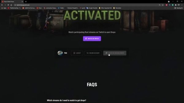 Rust Twitch Drops | Charitable Rust 2023 - charity: water 2 Round #25