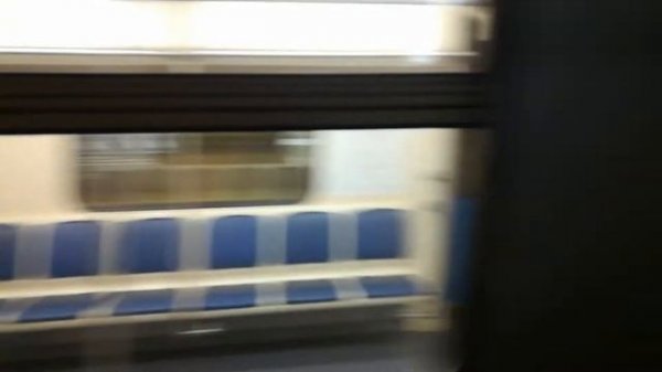 Обкатка состава 81-760/761 "Ока" по Сокольнической линии. Станция Библиотека им. Ленина.