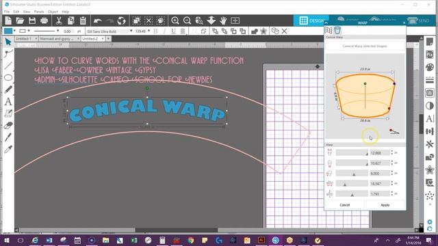 Conical Warping for words Version 4.1 - DE Plus and Business Edition смотреть онлайн